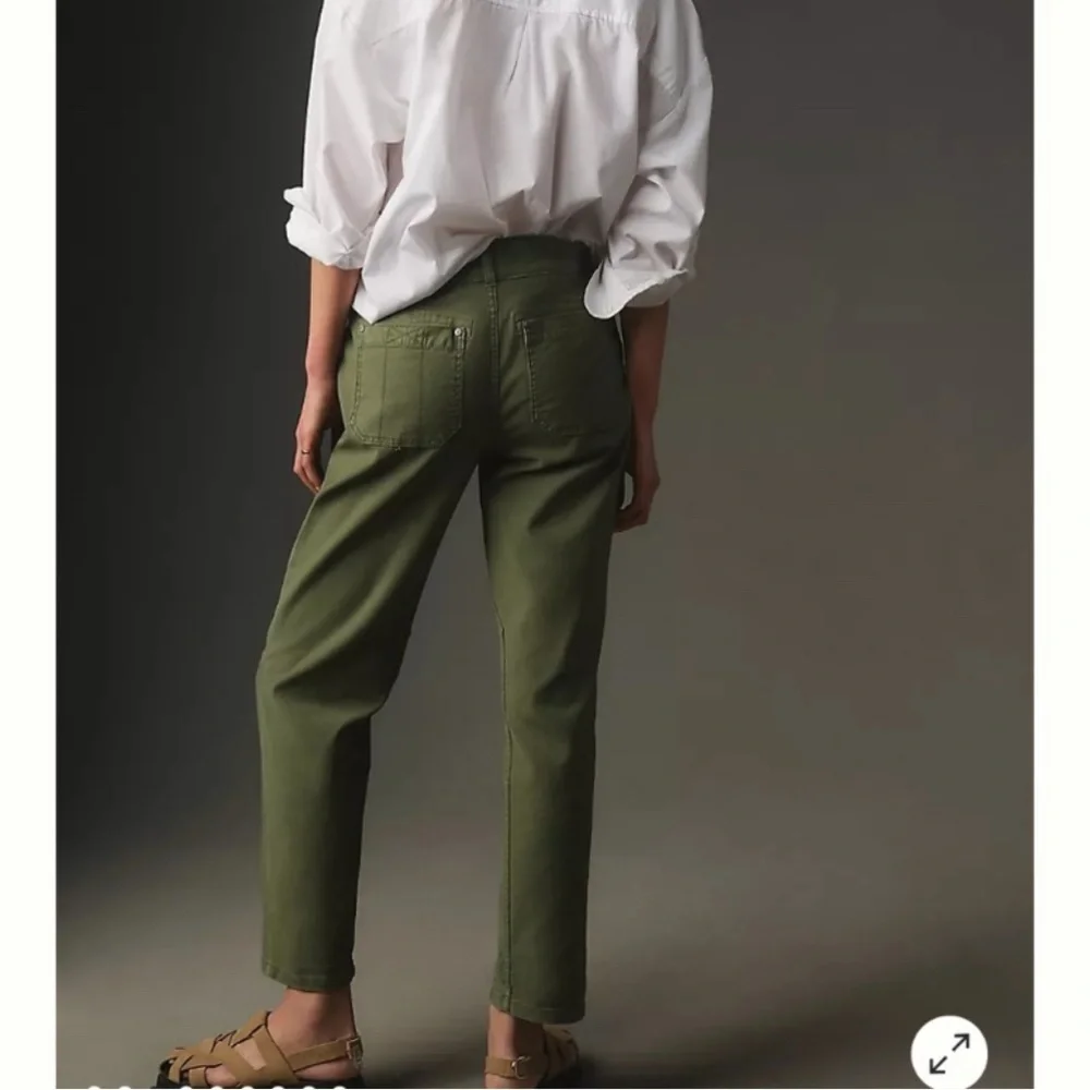 Anthropologie Pilcro The Wanderer Jeans Womens 28 Green Cotton High Rise Pants - Picture 3 of 6